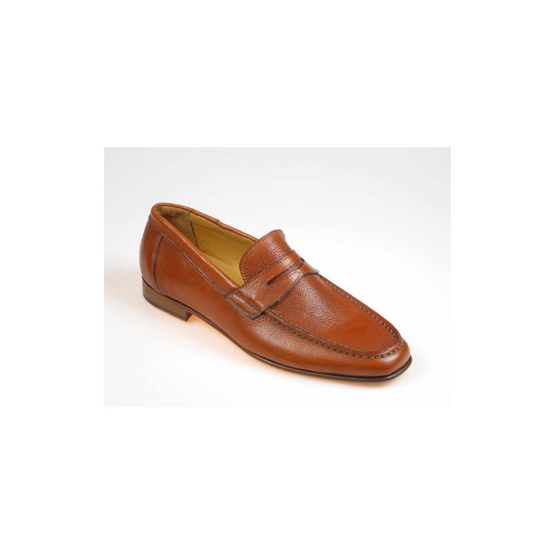Mocassino da uomo in pelle di colore marrone - Misure disponibili: 40, 52