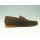 Mocassino in camoscio marrone -  