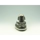 Men's laced sports shoe in black and white leather - Available sizes:  36