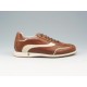 Men's laced sports shoe in brown and beige leather - Available sizes:  36