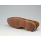 Mocassino in camoscio marrone cuciture chiare -  