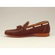 Mocassino da uomo con nappine in camoscio marrone  - Misure disponibili: 36, 37, 38, 39, 40, 45, 52