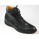 Botines con cordones para hombre en piel negra - Tallas disponibles:  45