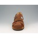 Sandale avec goujons pour hommes en cuir nubuck marron - Pointures disponibles:  37