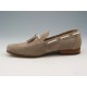 Men's loafer with tassels in sandbeige suede - Available sizes:  38, 39, 52