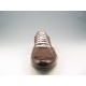 Zapato deportivo con cordones para hombre en piel de color marron y blanca - Tallas disponibles:  46