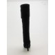 Bota para mujer con plataforma y solapa en gamuza negra tacon 9 - Tallas disponibles:  32
