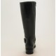 Damenstiefel mit Reißverschluß und Schnalle aus schwarzem Leder Absatz 3 - Verfügbare Größen:  31