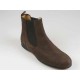 Botin para hombre con elasticos en nubuk marron