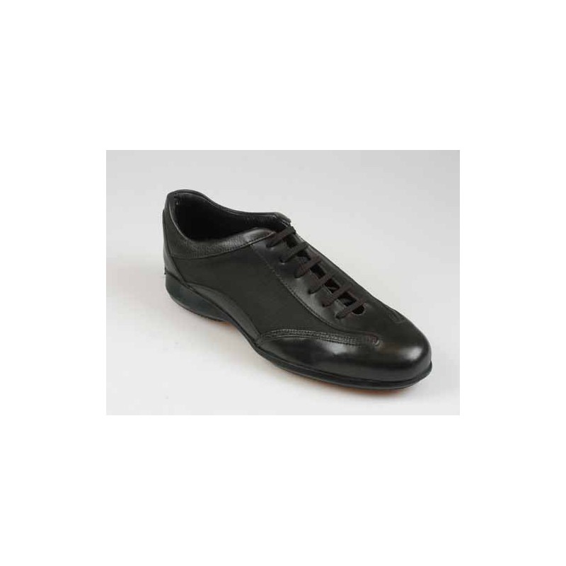 Scarpa sportiva stringata da uomo in pelle marrone scuro - Misure disponibili: 40