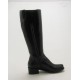 Bottes pour femmes avec fermeture éclair en cuir noir talon 3 - Pointures disponibles:  31