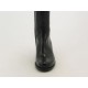 Bota con cremallera para mujer en piel negra tacon 3 - Tallas disponibles:  31
