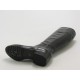 Stivale cerniera pelle nero -  