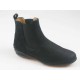 Men's ankle boot in black nubuck leather with elastic bands - Available sizes:  37, 40, 51