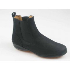 Men's ankle boot in black nubuck leather with elastic bands - Available sizes:  37, 40, 51