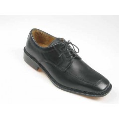 Herrenderbyschuh mit Schnürsenkeln aus schwarzem Leder - Verfügbare Größen:  52