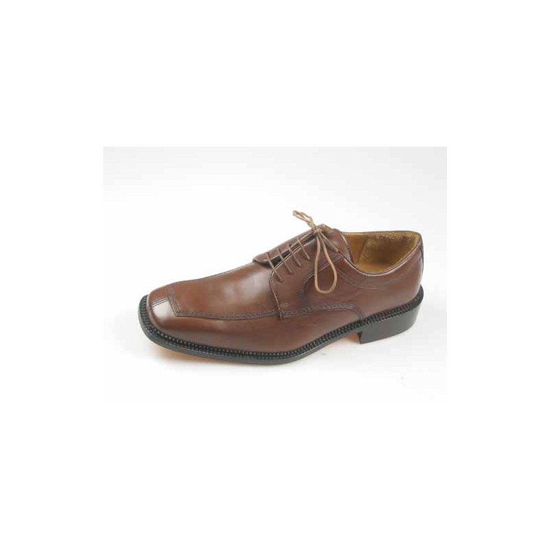 Scarpa derby stringata da uomo in pelle colore marrone - Misure disponibili: 46, 52