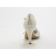 Escarpin ouvert pour femmes avec courroies en cuir ivoire perlé talon 9 - Pointures disponibles:  42, 43, 44, 46