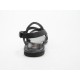 Sandale pour hommes en cuir noir - Pointures disponibles:  47