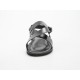Sandale pour hommes en cuir noir - Pointures disponibles:  47