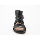 Open shoe with zipper in black leather heel 3 - Available sizes:  31