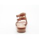 Ankle-high sandal with straps in tan leather heel 2 - Available sizes:  31
