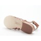 Ankle-high sandal with straps in tan leather heel 2 - Available sizes:  31