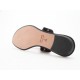 Mule ouvert entredoigt avec goujons en daim noir talon 1  - Pointures disponibles:  42