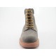 Botin con cordones para hombre en piel de color gris y negro - Tallas disponibles:  47, 48