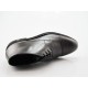 Zapato con cordones y puntera para hombre en piel color marron oscuro - Tallas disponibles:  50