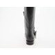 Stivale al ginocchio in pelle nero -  