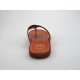 Chanclas de dedo para hombre en piel de color beis y cuero - Tallas disponibles:  47