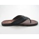 Infradito pelle nero+grigio -  