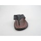Infradito pelle nero+grigio -  