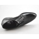 Chaussure derby à lacets pour hommes en cuir noir - Pointures disponibles:  50