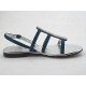 Sandalo con strass in camoscio blu tacco 1 - Misure disponibili: 31