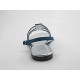Sandalia con strass en gamuza color azul tacon 1 - Tallas disponibles:  31