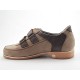 Scarpa sportiva in camoscio beige scuro -  