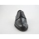 Eleganter Herrenderbyschuh mit Schnürsenkeln aus glattem schwarzem Leder - Verfügbare Größen:  50