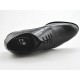 Chaussure derby élégant à lacets pour hommes en cuir lisse noir - Pointures disponibles:  50