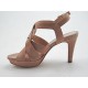 Sandalo plateau in nabuk beige -  