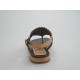 Sandale entredoigt en cuir or talon 1 - Pointures disponibles:  32