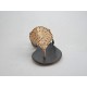 Sandalo infradito in pelle colore oro -  