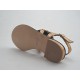 Sandale entredoigt en cuir or talon 1 - Pointures disponibles:  32