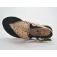 Sandalia infradedo en piel color oro tacon 1 - Tallas disponibles:  32