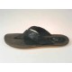 Chanclas de dedo para hombre en piel estampada de color negro - Tallas disponibles:  47