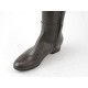 Damenstiefel mit Reißverschluß und Schnallen aus dunkelbraunem Leder Absatz 2 - Verfügbare Größen:  32, 33