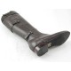 Bota para mujer con cremallera y hebillas en piel de color marron oscuro talon 2 - Tallas disponibles:  32, 33