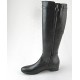 Bota para mujer con cremallera y hebillas en piel negra talon 2 - Tallas disponibles:  32