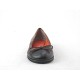 Ballerine pour femmes avec noeud en cuir noir et taupe talon 1 - Pointures disponibles:  32